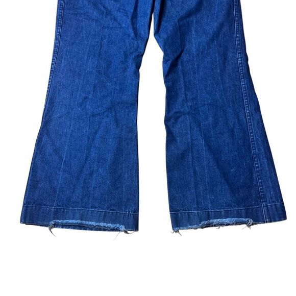 Vintage 70s Military Denim Flared Bell Bottoms Pants Jeans 36 - Picture 6 of 7